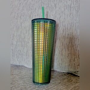 Starbucks Green Iridescent Venti Tumbler with Straw